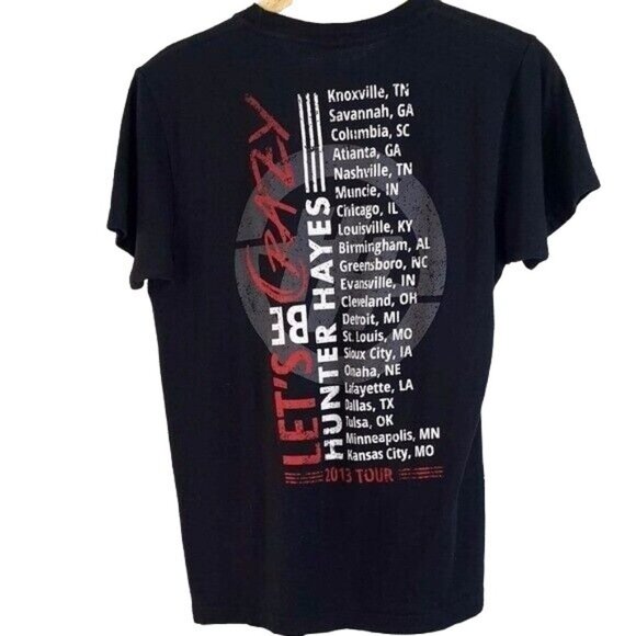 2/$15 Hunter Hayes Concert T Shirt Med Short Sleeve Country Music Let's Be Crazy - Picture 3 of 6